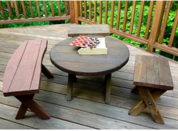 Children's Picnic Table With Travel Game