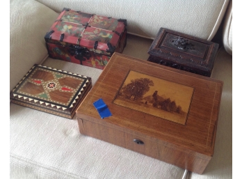 Antique And Wooden Jewelry Boxes