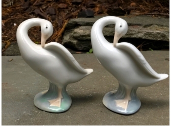 Two Lladro Duck Figurines