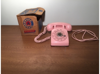 Vintage Pink Western Electric Bell Rotary Dial Telephone