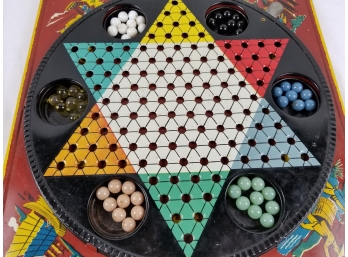 Old Chinese Checkers Game, Metal
