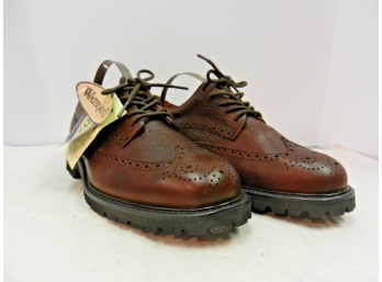New DEXTER Water Mocs - Men's Brown Leather Wing Tip - Size 8