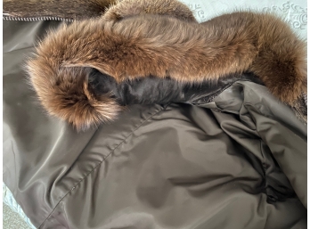 Beaver Jacket W/ Mink Edged Hood Size 10 Kramer's