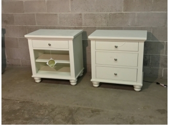 Compatible White Painted Side Tables Mahufactured By Aspen Home