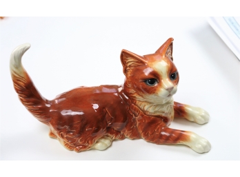 Vintage Goebel  Playful Ceramic Cat - Made In West Germany