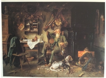 'The Forester At Home' Print By Ludwig Knaus
