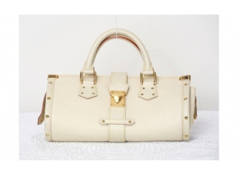 Louis Vuitton White Suhali Leather L'Epanoui PM Bag (Retails For $3,130)