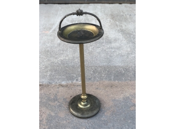 Antique Brass Floor Ash Tray Stand