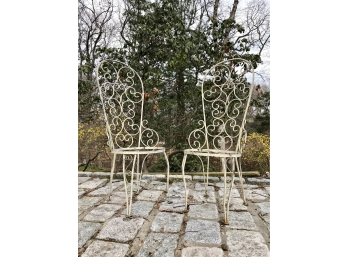 High Back Wrought Iron Chairs