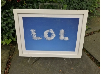 Cute Framed 'LOL' In The Clouds Print