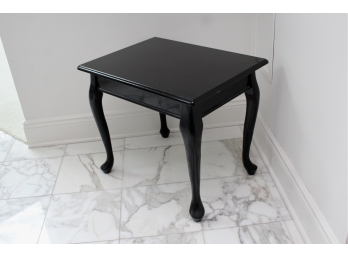 Shiny Black Lacquer Accent Table
