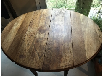 Beautiful Oak Drop Leaf Table With Casters