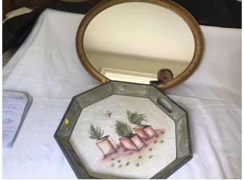 Wall Mirror And Table Top Tray