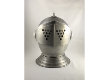 Vintage Metal And Plastic Knight Themed Ice Bucket - Made In Italy