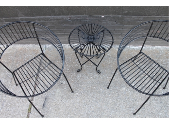 NEW LISTING: Wimsical SALTERINI Style Designer Outdoor Chair + Table Set