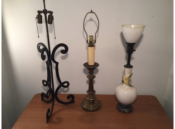 Three Vintage Table Lamps