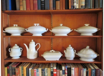 Collection Of Nine Fine Antique English Ironstone Vessels