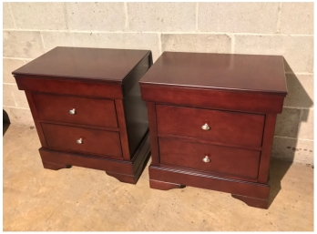 Pair Three Drawer Lifestyle Solutions Side Tables