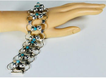 Mexican Sterling|Turquoise Statement Bracelet