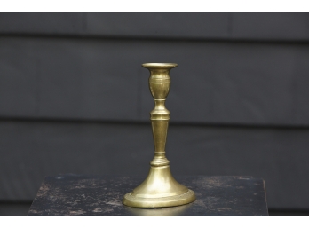 Antique Oval Solid Brass Candleholder