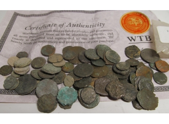 Ancient Coin Lot With Certificate