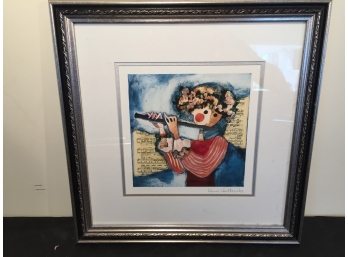 Rosina Wachtmeister  'Floutist'  Plate Signed Lithograph