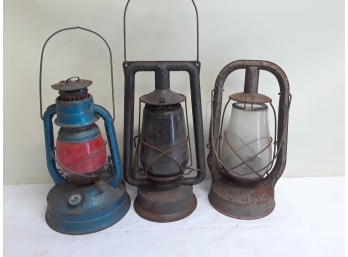 Three Kerosene Lanterns Dietez And Others