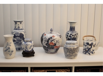 Ginger Jar Made In Macau, Signed Chinese Vases, Teapot And More