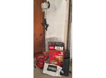 Toro Ultra Electric Blower And STIHL FS 56 RC Weed Trimmer