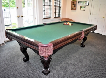 Brunswick Leather Pocket Billiard Table, Cue Rack With Ping-Pong Top, Pool Table ) √ Early Pickup OK