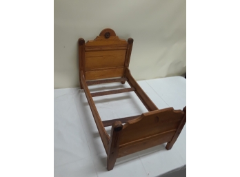 Vintage Wooden Toy Doll Bed