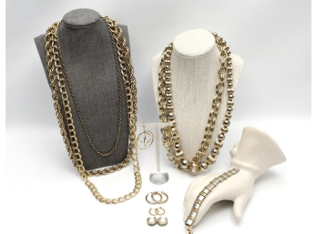 A Collection Of Classic Gold Tone Jewelry