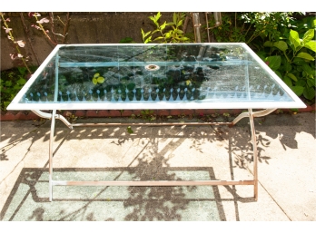 X-Base Glass Top Patio Table
