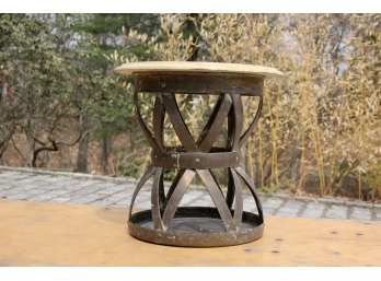 Weathered Indian Brass Side Table