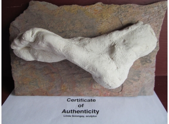 Linda Sciongay Foot Sculpture With Cert