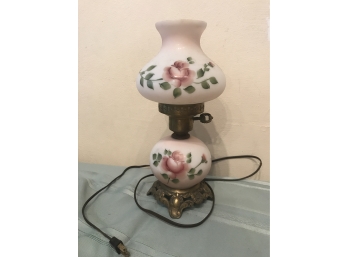 Bedside Lamp With Handpainted Globes