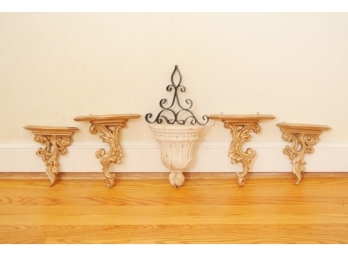 *Group Of Wall Shelves And Planter