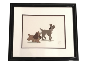 Limited Edition Framed 'Lady And The Tramp' Sericel With COA