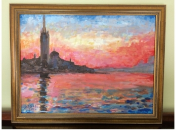 Walt Desel Painting    San Giorgio Maggiore By Twilight