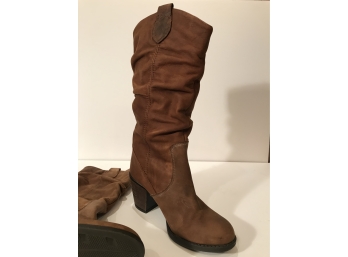 Womens Aldo Brown Leather Boots - Size 5.5