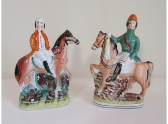 Two Antique 19th Cenatuy Staffordshire Figurines