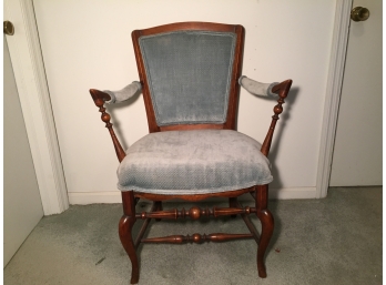 Antique Hardwood Ercol Style Spindle Arm Chair