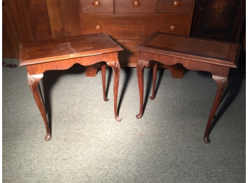 Pair Of Flint And Horner, Co. End Tables (See Description)