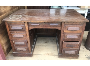 Lovely Knee Hole Desk With Dovetail Drawers