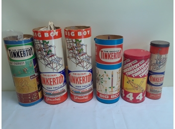 Tinker Toy Lot Mixed Cans