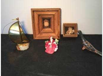 Royal Doulton And Other Shelf Art Pieces