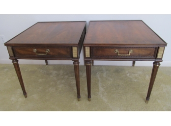 Pair Of Quality Vintage Heritage End Tables