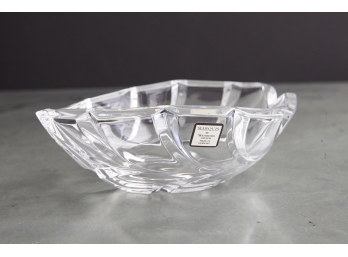 Leaf Like Oval Waterford Crystal Bowl - Marquis By Waterford Crystal - Made In Germany