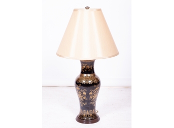 Black & Gold Asian Urn Lamp
