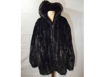 Unique New York Faux Fur Hooded Coat